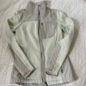 Cream colored Athleta jacket.